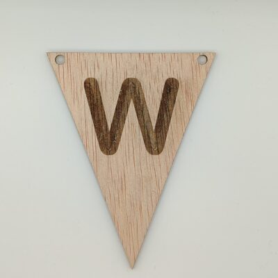 Vlaggetje Letter W